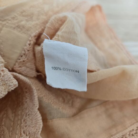 Forever That Girl Tunic Top Womens 2 Embroidered Sheer Boho Festival Peasant Blo - Picture 4 of 10